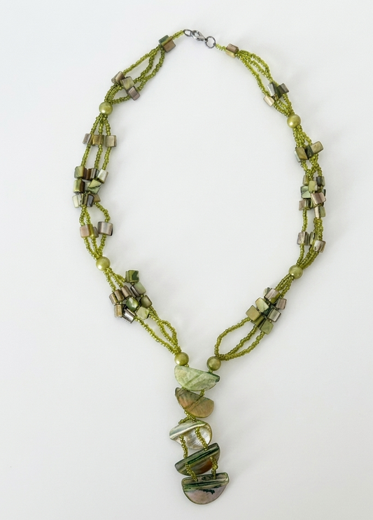 Nima Necklace - Olive