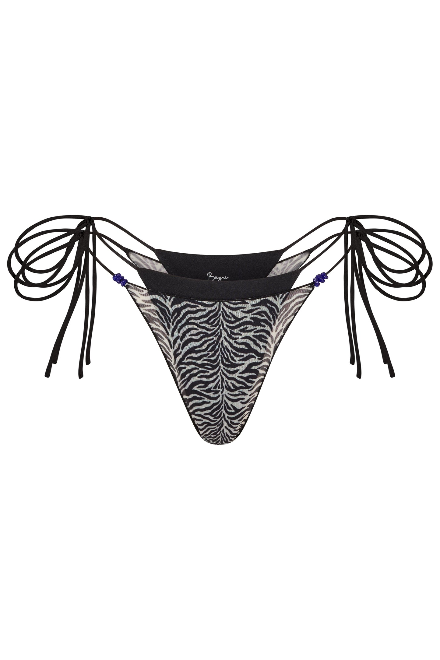 Midnight Tie Bottom - Zebra
