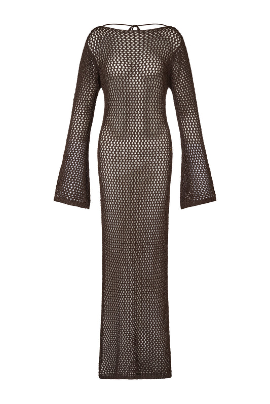 Borneo Long Dress - Cacao