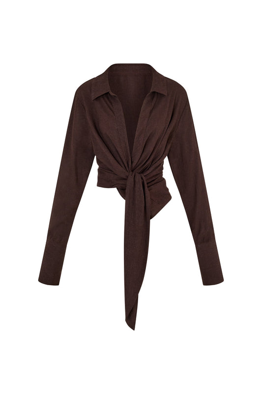 Bahia Blouse - Linen Cacao