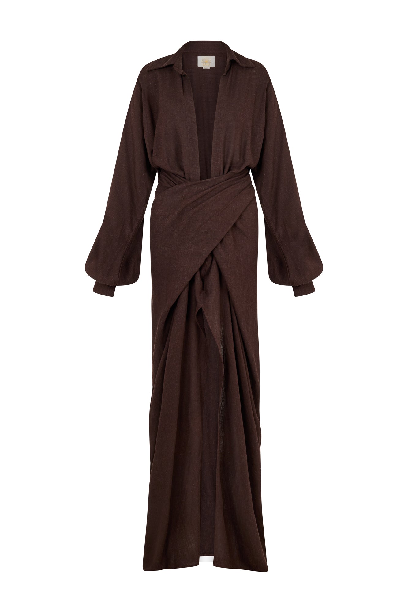 Suay Long Dress - Linen Cacao
