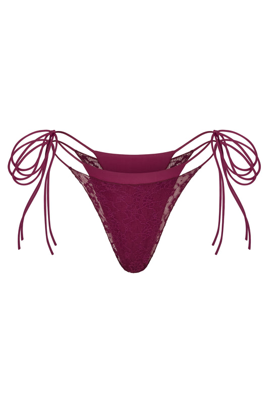 Midnight Tie Bottom - Midnight Plum