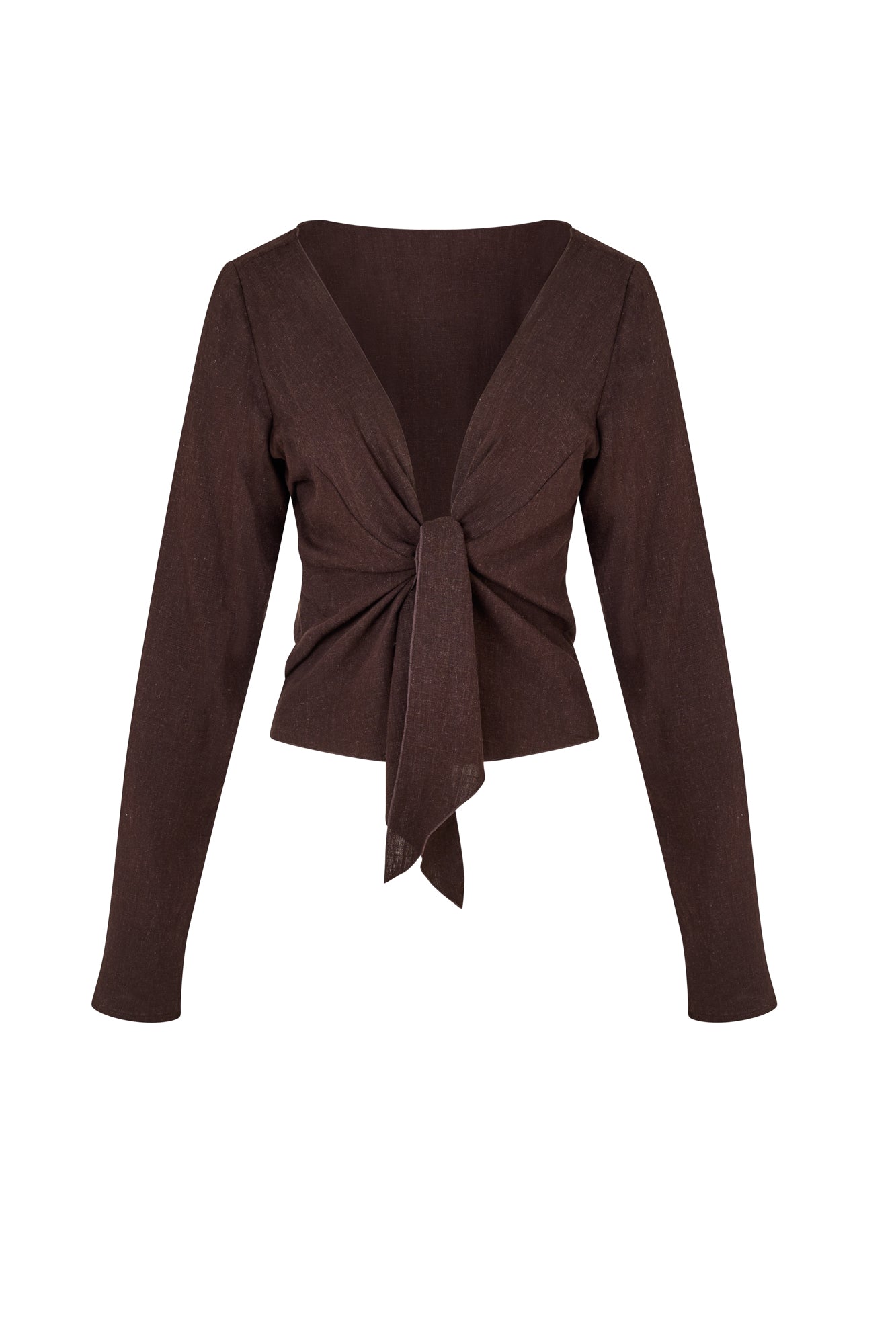 Limo Blouse - Linen Cacao