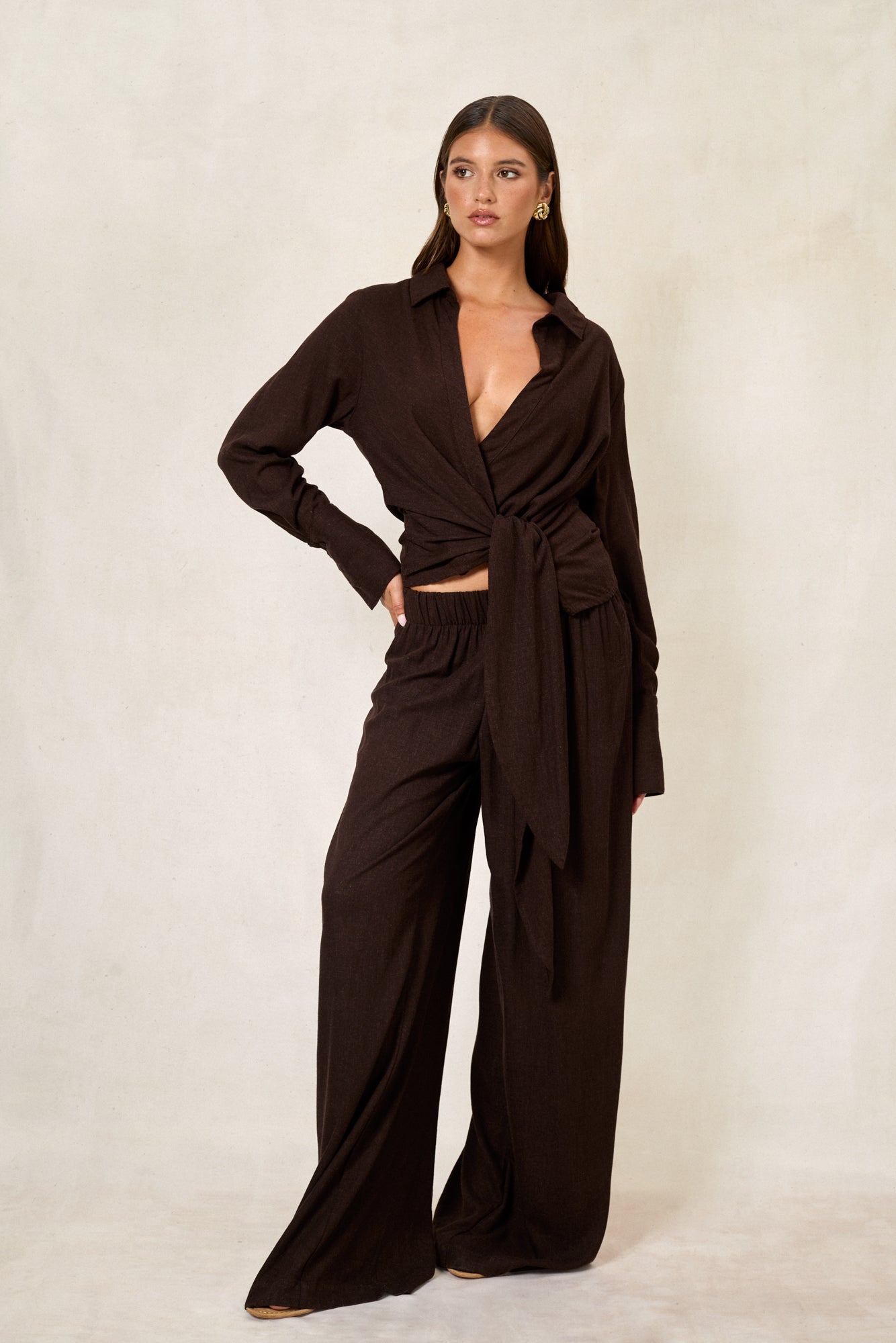 Laya Pant - Linen Cacao