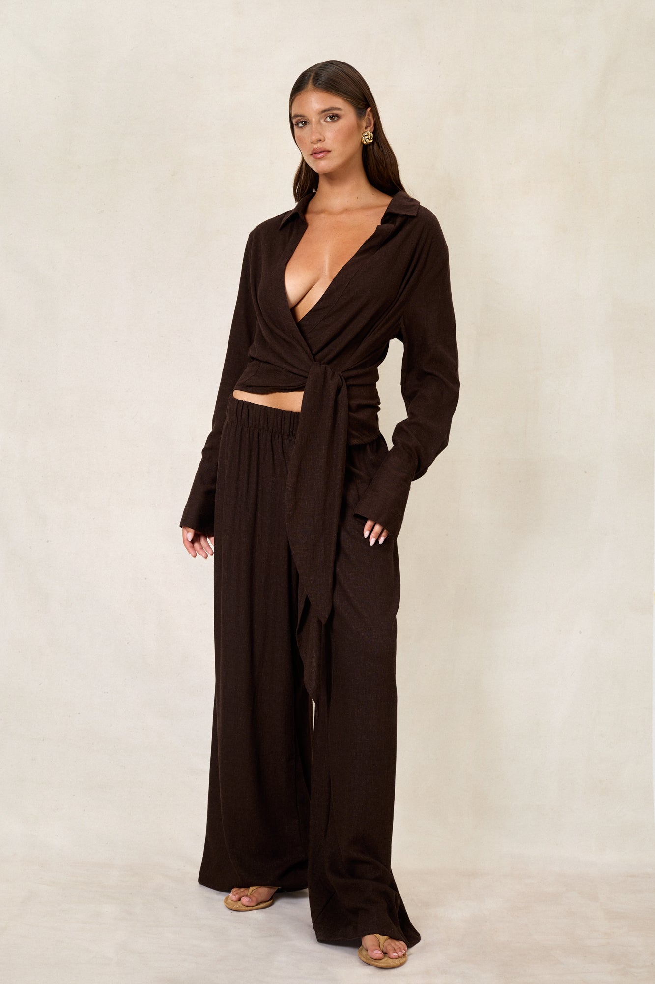 Laya Pant - Linen Cacao