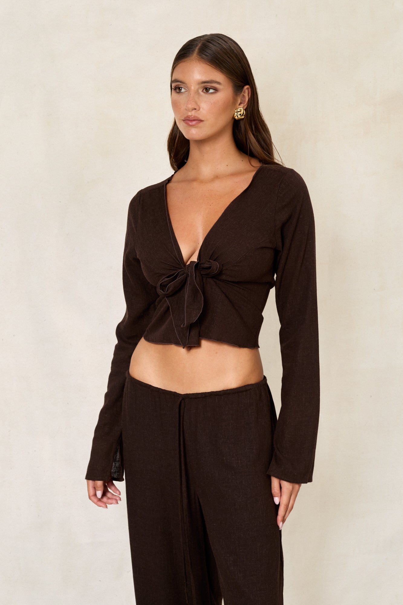 Lunga Pant - Linen Cacao