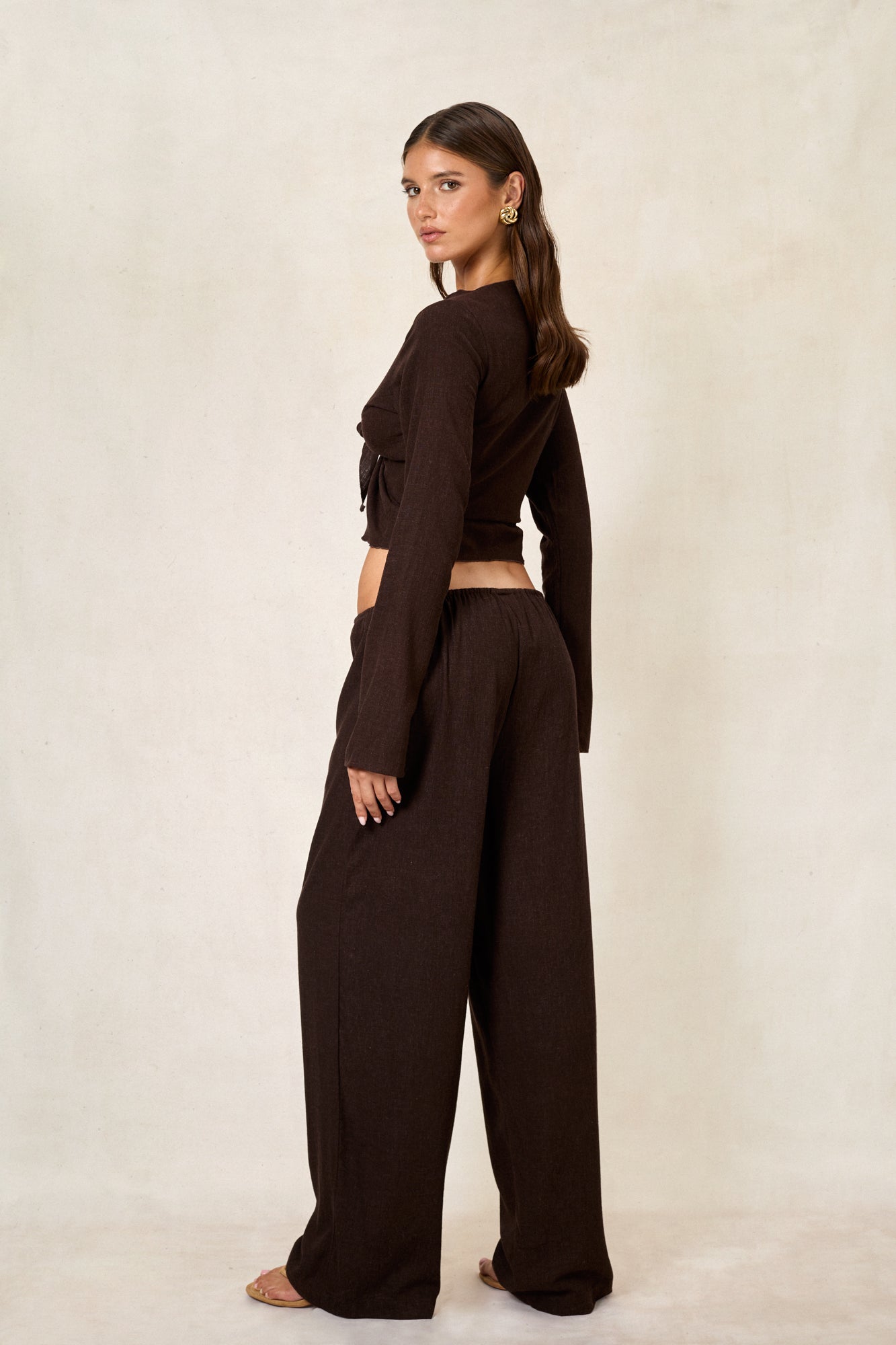Limo Blouse - Linen Cacao