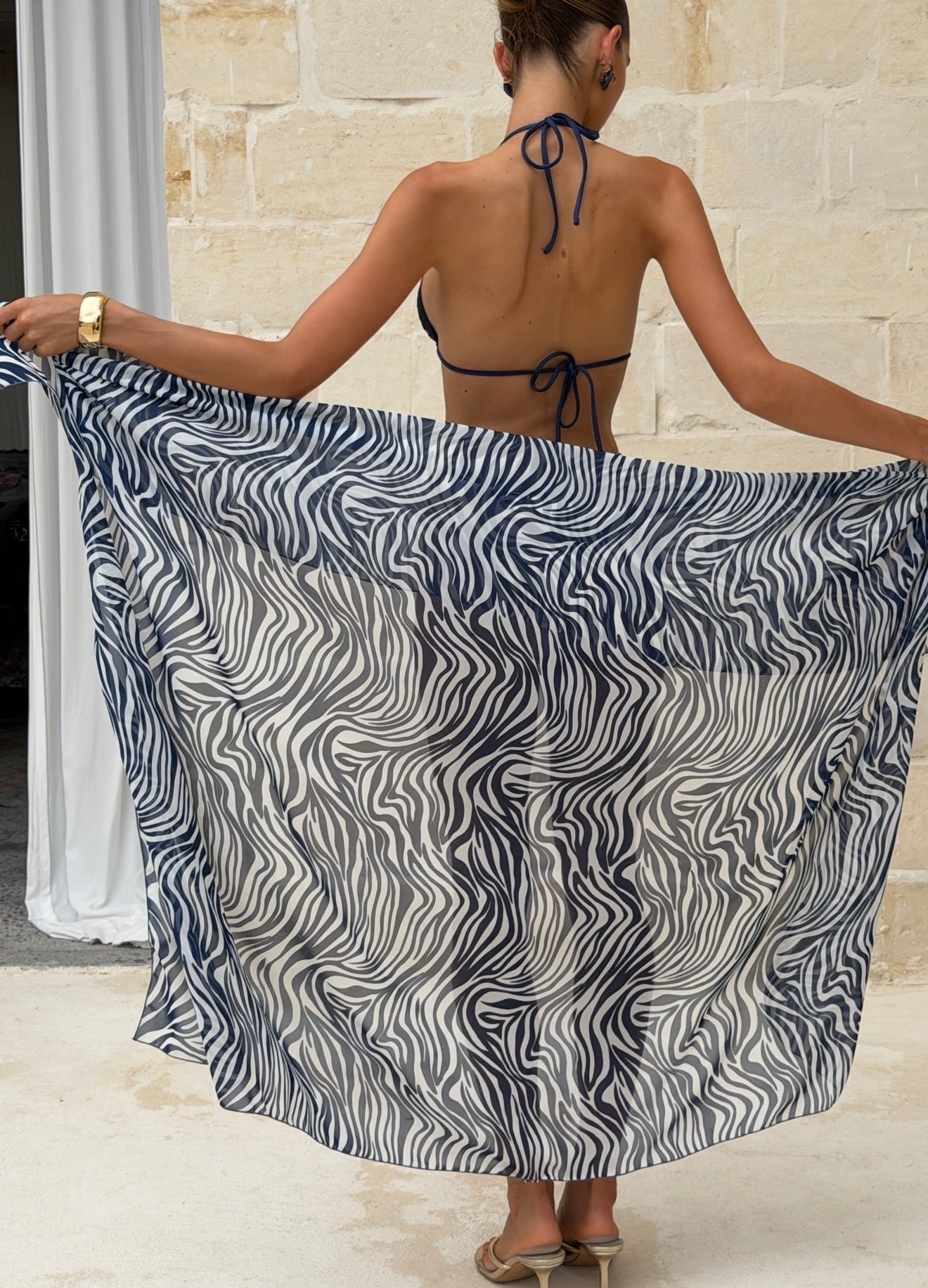 Sera Sarong - Zebra Navy
