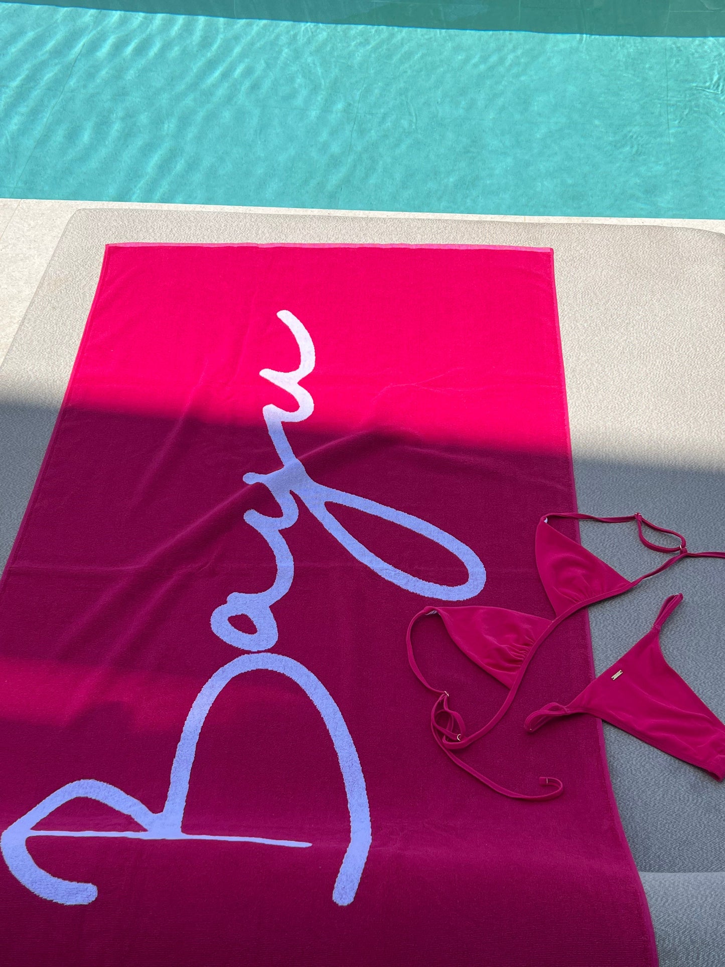 Bayu Towel - Pink Terry